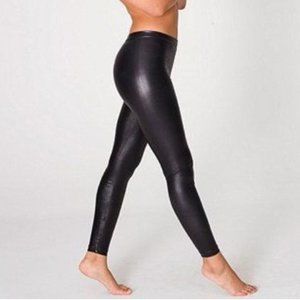 American Apparel - Black Faux Leather Leggings